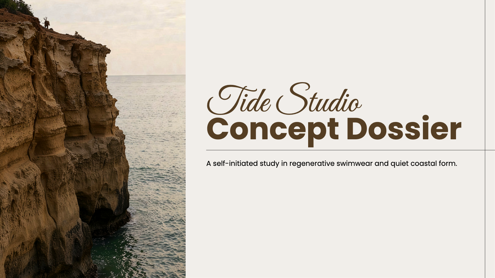 Tide Studio: Sustainable Swimwear Concept Dossier slide 1